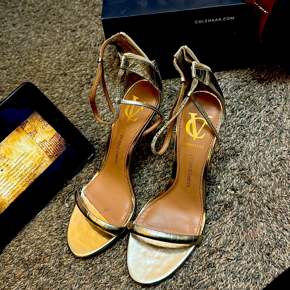 Vince Camuto Gold high heels